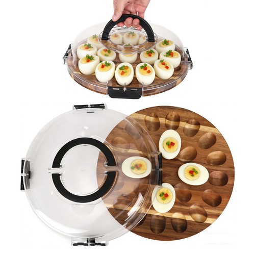 Holes wooden deviled egg - 24,