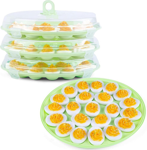 Deviled egg containers with - containers,