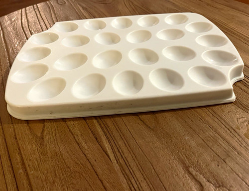 White plastic rectangular - white,