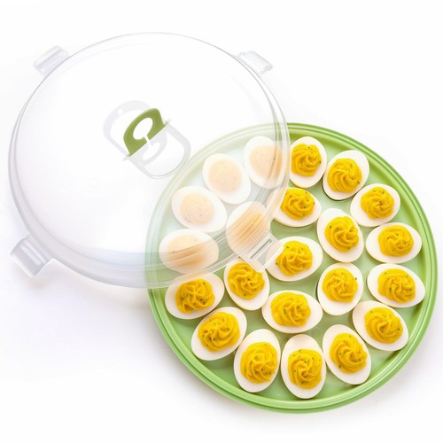 Deviled egg tray platter round - tray,