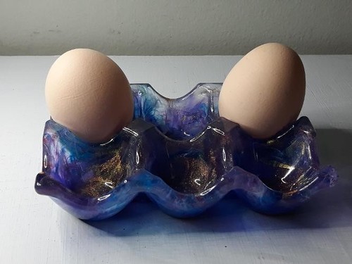 Handmade resin egg - egg, holder