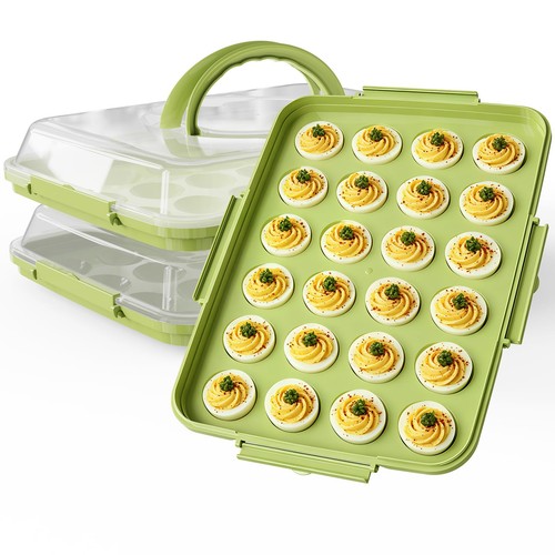 Deviled egg containers with - deviled,